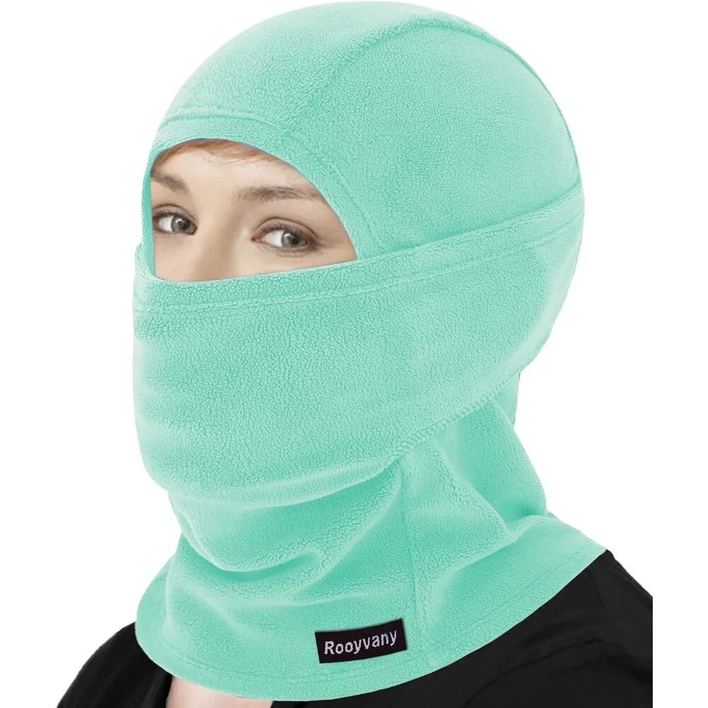 Women's Lake Blue Balaclava Mask Warm Windproof Lightweight Winter Face Mask